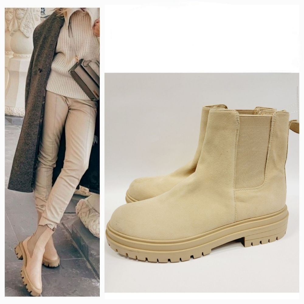 Gianni Bini Marvin Suede Lug Chelsea Combat Boot Size 8.5 9.5 NWT